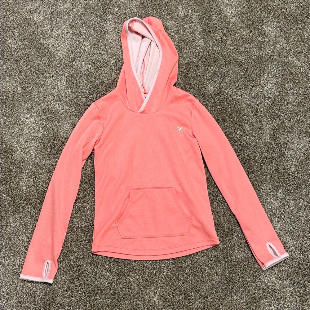 Girls Old Navy Active Coral Hoodie Size Medium